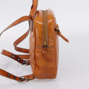 Miu Miu Backpack Patent Leather Brown Silver Auth 206864-4