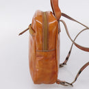 Miu Miu Backpack Patent Leather Brown Silver Auth 206864-5