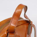 Miu Miu Backpack Patent Leather Brown Silver Auth 206864-7