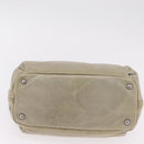 Miu Miu Hand Bag Leather Gray Silver Auth 206866A-6