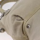 Miu Miu Hand Bag Leather Gray Silver Auth 206866A-15
