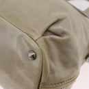 Miu Miu Hand Bag Leather Gray Silver Auth 206866A-16