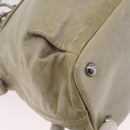 Miu Miu Hand Bag Leather Gray Silver Auth 206866A-17