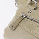 Miu Miu Hand Bag Leather Gray Silver Auth 206866A-19
