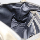 Miu Miu Hand Bag Leather Gray Silver Auth 206866A-24