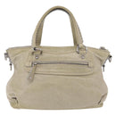 Miu Miu Hand Bag Leather Gray Silver Auth 206866A-2