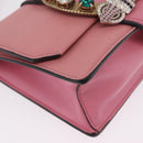 Miu Miu Shoulder Bag Leather Pink Gold Auth 206867A-16