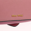 Miu Miu Shoulder Bag Leather Pink Gold Auth 206867A-20
