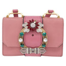 Miu Miu Shoulder Bag Leather Pink Gold Auth 206867A-13