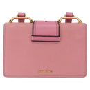 Miu Miu Shoulder Bag Leather Pink Gold Auth 206867A-3