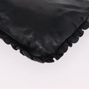 Miu Miu Shoulder Bag Vitellolux Black Gold Auth 206868V-14