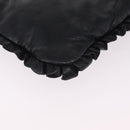 Miu Miu Shoulder Bag Vitellolux Black Gold Auth 206868V-15