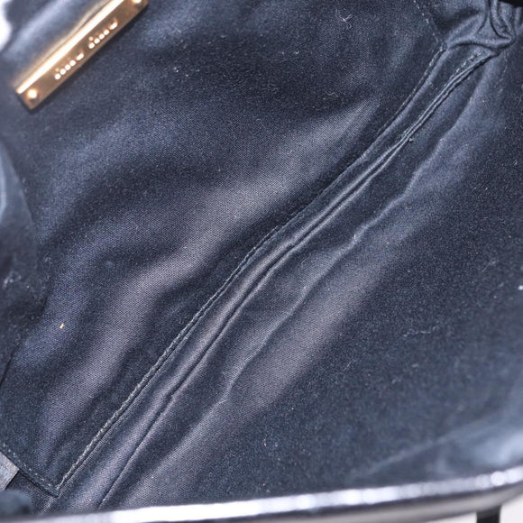Miu Miu Shoulder Bag Vitellolux Black Gold Auth 206868V