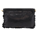 Miu Miu Shoulder Bag Vitellolux Black Gold Auth 206868V-13