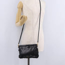 Miu Miu Shoulder Bag Vitellolux Black Gold Auth 206868V-22