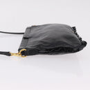 Miu Miu Shoulder Bag Vitellolux Black Gold Auth 206868V-4