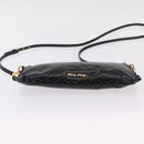 Miu Miu Shoulder Bag Vitellolux Black Gold Auth 206868V-5