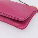 Miu Miu Shoulder Bag Leather Pink Gold Auth 206869A-9