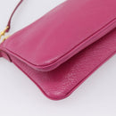 Miu Miu Shoulder Bag Leather Pink Gold Auth 206869A-14