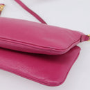 Miu Miu Shoulder Bag Leather Pink Gold Auth 206869A-15