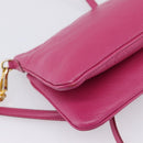Miu Miu Shoulder Bag Leather Pink Gold Auth 206869A-16