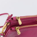 Miu Miu Shoulder Bag Leather Pink Gold Auth 206869A-10