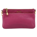 Miu Miu Shoulder Bag Leather Pink Gold Auth 206869A-13