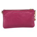 Miu Miu Shoulder Bag Leather Pink Gold Auth 206869A-2