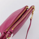 Miu Miu Shoulder Bag Leather Pink Gold Auth 206869A-6