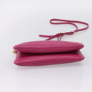 Miu Miu Shoulder Bag Leather Pink Gold Auth 206869A-5