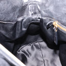 Miu Miu Hand Bag Vitellolux 2way Black Gold Auth 206870V-24