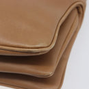Miu Miu Hand Bag Leather Brown Gold Auth 206871A-16