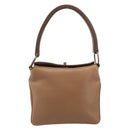 Miu Miu Hand Bag Leather Brown Gold Auth 206871A-13