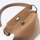 Miu Miu Hand Bag Leather Brown Gold Auth 206871A-23
