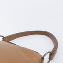 Miu Miu Hand Bag Leather Brown Gold Auth 206871A-14