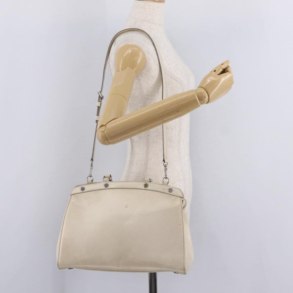 LOUIS VUITTON Epi Blair MM Hand Bag 2way White Yvoire M40330 LV Auth 206873