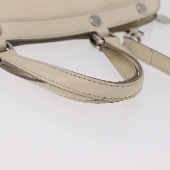 LOUIS VUITTON Epi Blair MM Hand Bag 2way White Yvoire M40330 LV Auth 206873