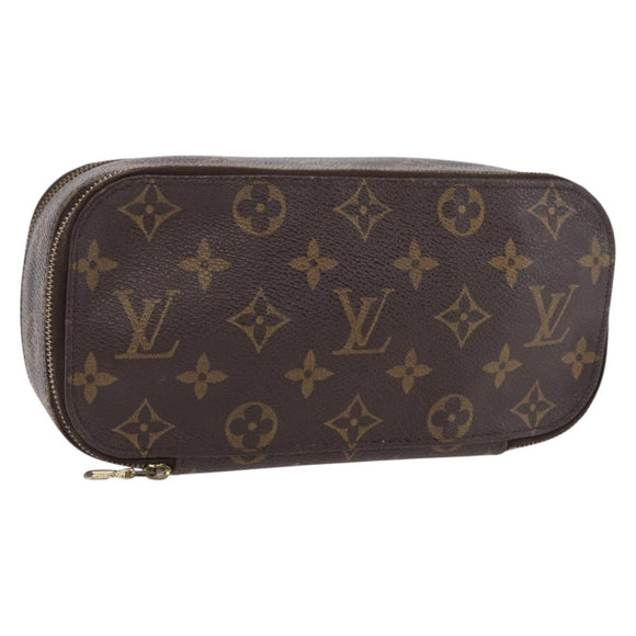 LOUIS VUITTON Monogram Trousse Brush PM Cosmetic Pouch M47510 LV Auth 206874