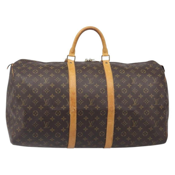 LOUIS VUITTON Monogram Keepall 55 Boston Bag M41424 LV Auth 206875