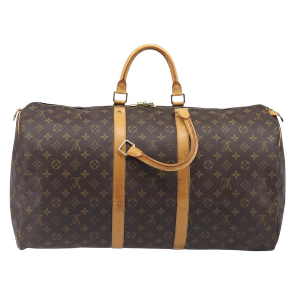 LOUIS VUITTON Monogram Keepall 55 Boston Bag M41424 LV Auth 206875