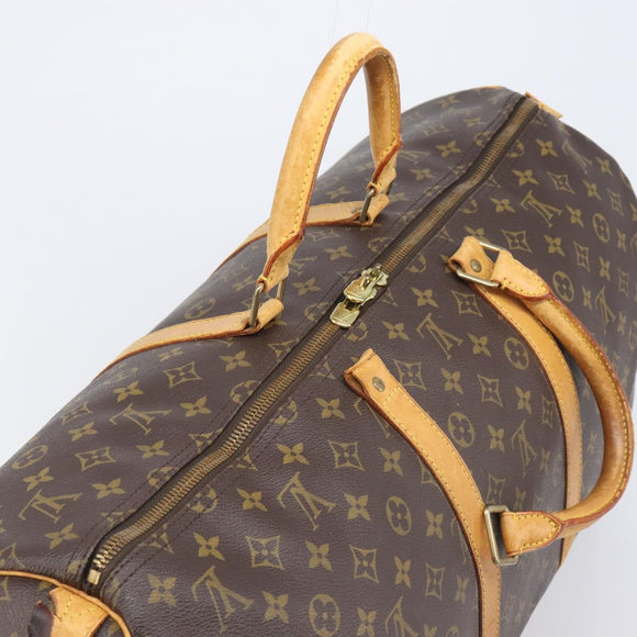 LOUIS VUITTON Monogram Keepall 55 Boston Bag M41424 LV Auth 206875