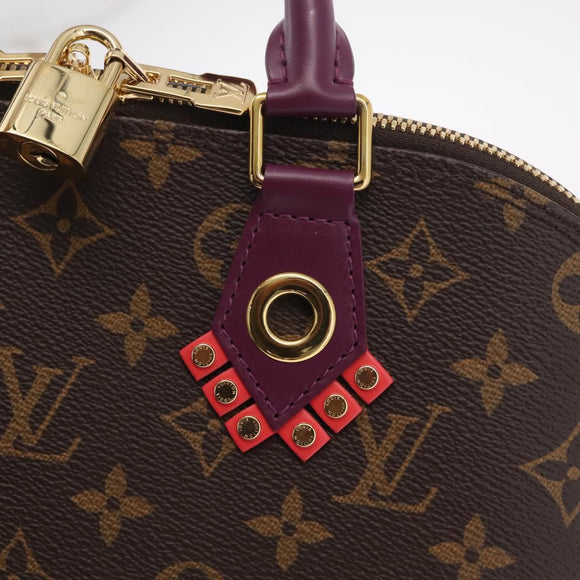 LOUIS VUITTON Monogram Totem Alma PM Hand Bag Purple LV Auth 206881SAM