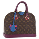 LOUIS VUITTON Monogram Totem Alma PM Hand Bag Purple LV Auth 206881SAM-1