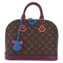 LOUIS VUITTON Monogram Totem Alma PM Hand Bag Purple LV Auth 206881SAM-2