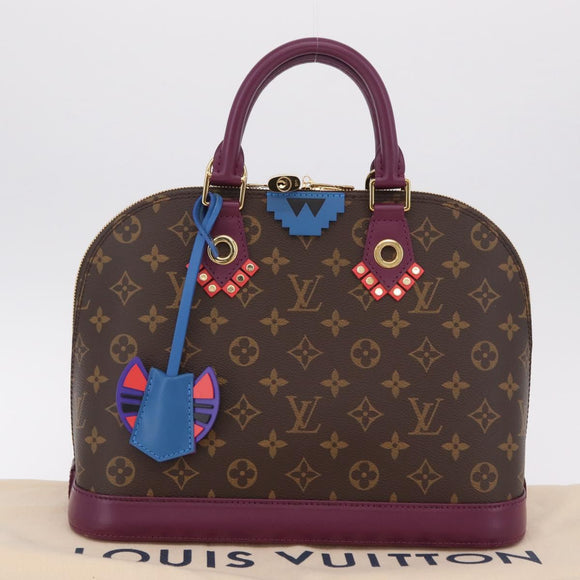 LOUIS VUITTON Monogram Totem Alma PM Hand Bag Purple LV Auth 206881SAM