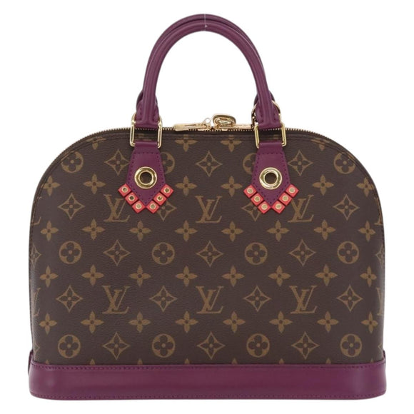 LOUIS VUITTON Monogram Totem Alma PM Hand Bag Purple LV Auth 206881SAM