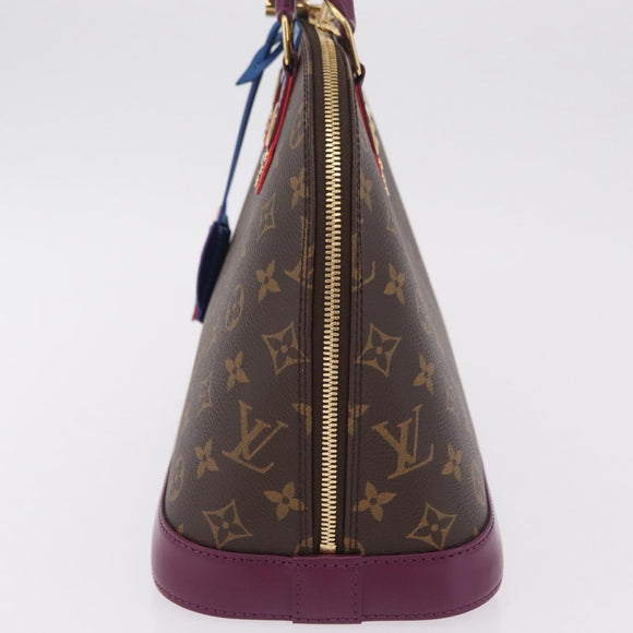 LOUIS VUITTON Monogram Totem Alma PM Hand Bag Purple LV Auth 206881SAM