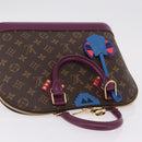 LOUIS VUITTON Monogram Totem Alma PM Hand Bag Purple LV Auth 206881SAM-6