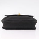 CELINE Shoulder Bag Leather Black Gold Auth 206882-5