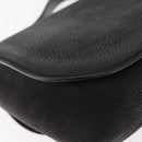 CELINE Shoulder Bag Leather Black Gold Auth 206882-17